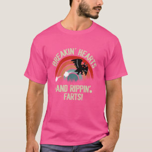 Lustiger Mothman bricht Herzen & reißt Furze Vinta T-Shirt