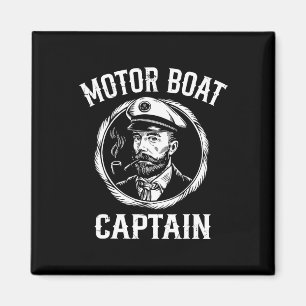 Lustiger Motorboot Kapitän Pontoon Bootfahren Moto Magnet