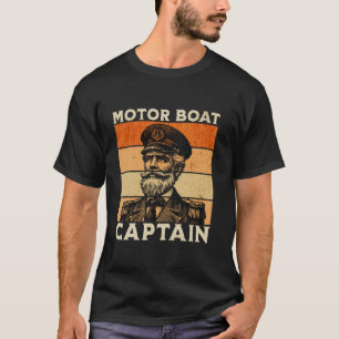 Lustiger Motorboot-Kapitän Vintage T-Shirt