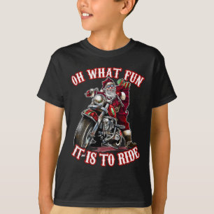 Lustiger Motorradfahrer Opa Santa Reiter Weihnacht T-Shirt