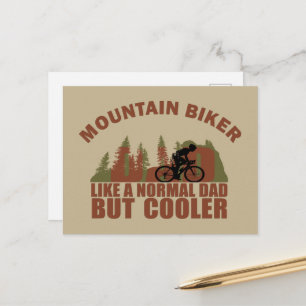 Lustiger Mountainbike-Vater Feiertagspostkarte