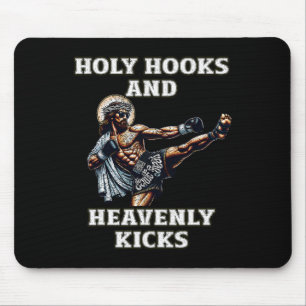 Lustiger Muay Thai Herr Jesus Thai-Boxen Kickboxen Mousepad