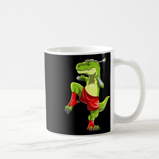 Lustiger Muay Thai T-Rex - Thai-Boxen  Kaffeetasse (Rechts)