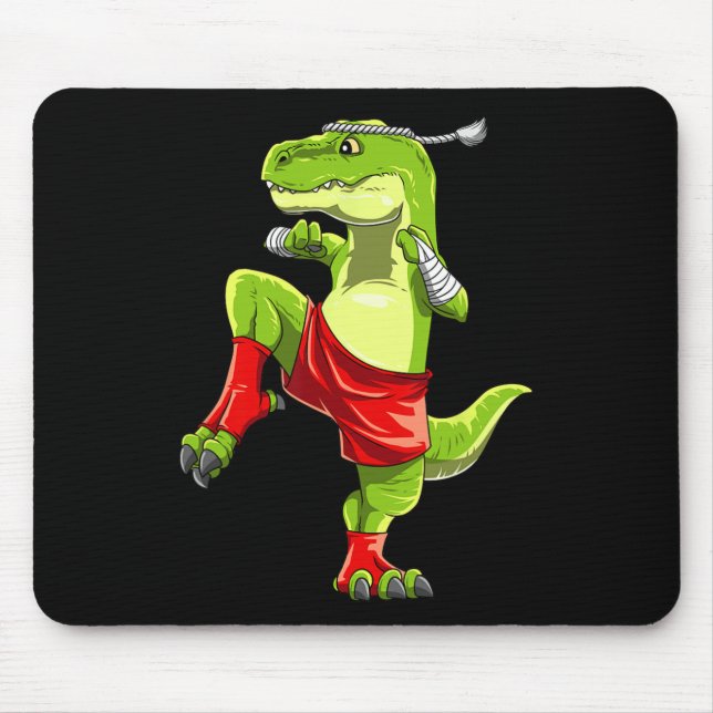 Lustiger Muay Thai T-Rex - Thai-Boxen  Mousepad (Vorne)