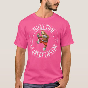 Lustiger Muay-Thai-Thai-Boxen-Faultier T-Shirt