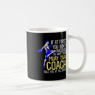 Lustiger Muay-Thai-Trainer-Boxdesign Kaffeetasse