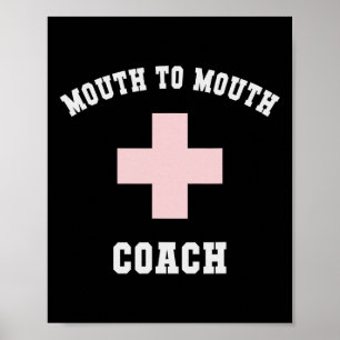 Lustiger Mund-zu-Mund-Coach Spezialist Erste Hilfe Poster