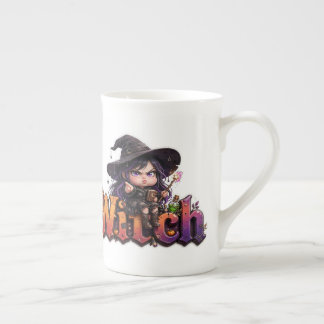 Lustiger mürrischer Hexenbecher Halloween Hexen-Ka Prozellantasse