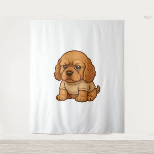 Lustiger mürrischer Hund personalisiertes Geschenk Wandteppich