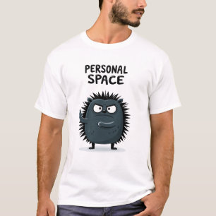 Lustiger, mürrischer Igel-Charakter-Gif mit persön T-Shirt