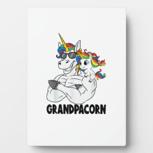 Lustiger Muskel-Opa-Einhorn-Old-Pops-Grandpacorn Fotoplatte