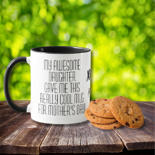 Lustiger Muttertag von Tochter Einfacher Text Tasse