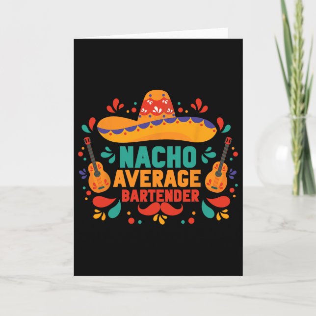 Lustiger Nacho Durchschnittlicher Rtender Cinco De Karte (Vorderseite)