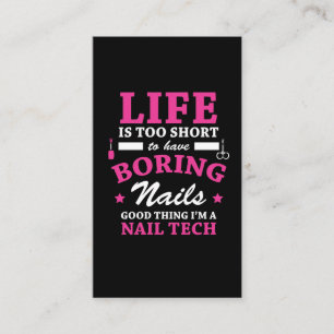 Lustiger NagelTech Cosmetician - lustiger Beruf Visitenkarte