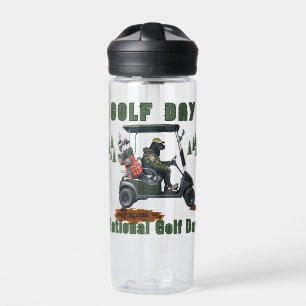 lustiger Nationaler Golftag, Hundegolfwagen Trinkflasche