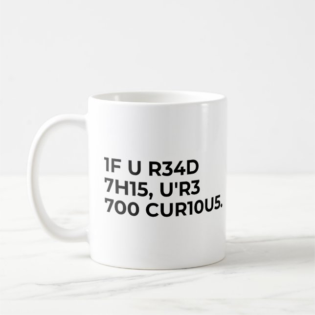 Lustiger nerdiger Codespruch Kaffeetasse (Links)