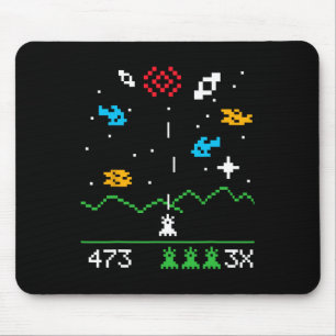 Lustiger nerdiger vintage Astrospace Videospieler Mousepad