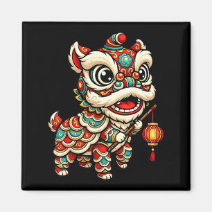 Lustiger Neuer Löwentanz Chinesisches Feuerpferd Magnet