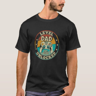 Lustiger Neuer Vater Level Freigeschaltet 2025 Gam T-Shirt