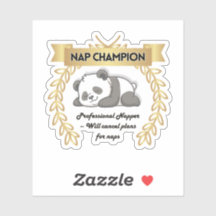 Lustiger Nicker-Champion-Panda-Aufkleber