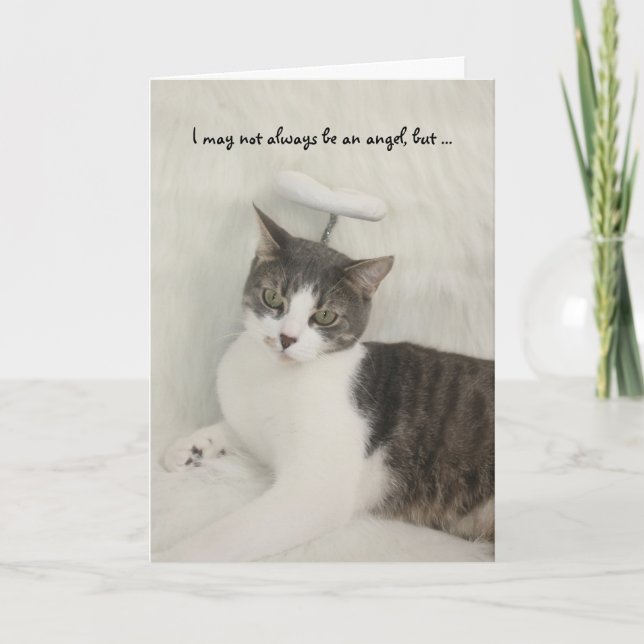 Lustiger/niedlicher Engel Karte (Vorderseite)