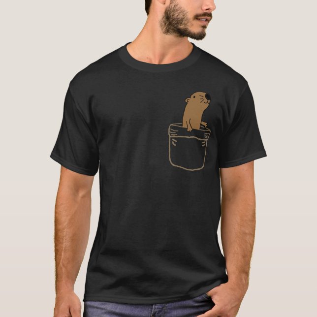 Lustiger niedlicher Seeotter in einem T-Shirt (Vorderseite)