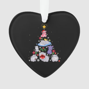 Lustiger Nilpferd-Christbaum Xmas-Hippopotamus Ornament