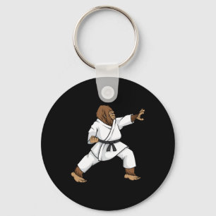 Lustiger Ninja-Bigfoot, der Karate mit Samurai-Des Schlüsselanhänger