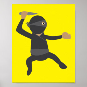 Lustiger Ninja Poster