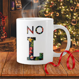 Lustiger "No L" personalisierter Weihnachtswortwit Jumbo-Tasse