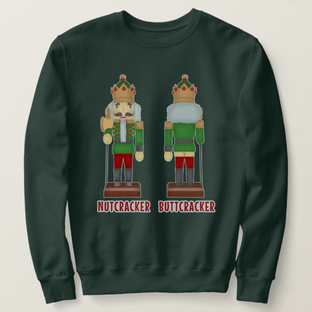Lustiger Nussknacker-WeihnachtsSpaß-hässliche Sweatshirt (Design vorne)