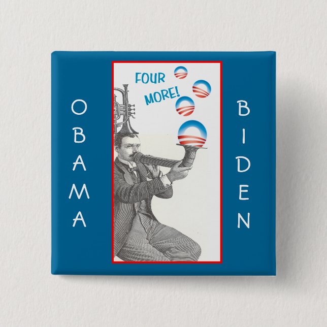 Lustiger Obama Biden Pin Button (Vorderseite)