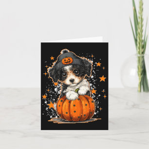 Lustiger Odle-Hund Halloween-Kürbis-Grafik für Lie Karte