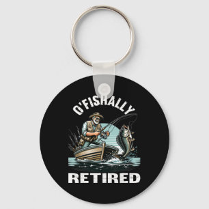 Lustiger O'fishally-Ruhestands-Shirt für Rentner-A Schlüsselanhänger