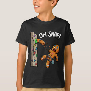 Lustiger Oh Snap Lebkuchenmann Kletter Meme Weihna T-Shirt