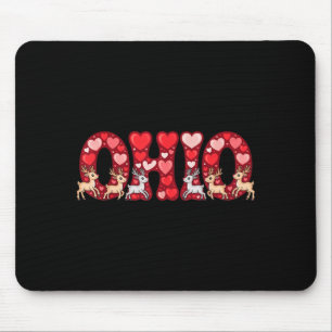 Lustiger Ohio-Hirsch Mittelwestliche Party O-h-i-o Mousepad