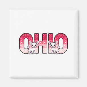 Lustiger Ohio-Hirsch Mittlerer Westen Party O-h-i- Magnet
