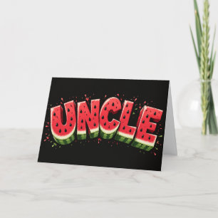 Lustiger Onkel Onkel Wassermelone Niedlich Sommer  Karte