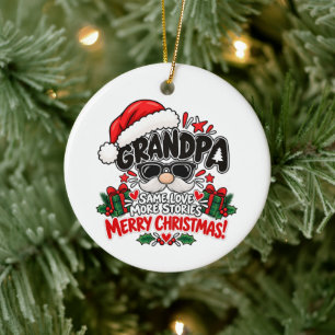 Lustiger Opa Spielerei Weihnachten Wertschätzungs- Keramik Ornament
