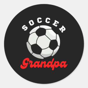 Lustiger Opa stolzer Fußballfan Papa für Vatertag Runder Aufkleber