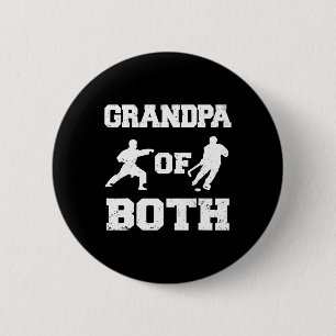 Lustiger Opa von Hockey und Karate Opa Button