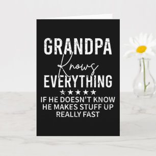 Lustiger Opa weiß alles Vintage-Geschenk Karte