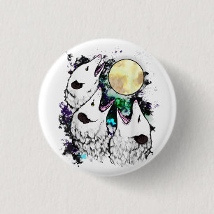 Lustiger Opossum-Aufkleber Süßer schreiender Pos Button
