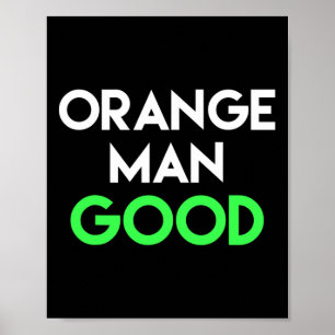 Lustiger orangefarbener Mann guter Konservativer Poster