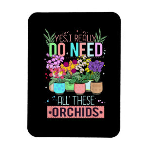 Lustiger Orchideen-Pflanzenliebhaber Magnet