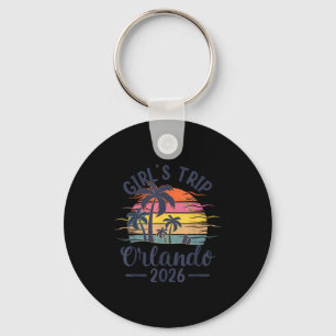 Lustiger Orlando-Strandtrip Vintage-Sonnenuntergan Schlüsselanhänger