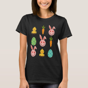 Lustiger Osterhase Huhn Karotten Männer Frauen Kin T-Shirt