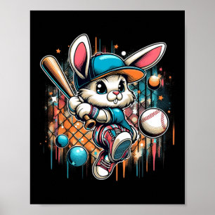 Lustiger Osterhase spielt Bysebyll Osterhase B Poster
