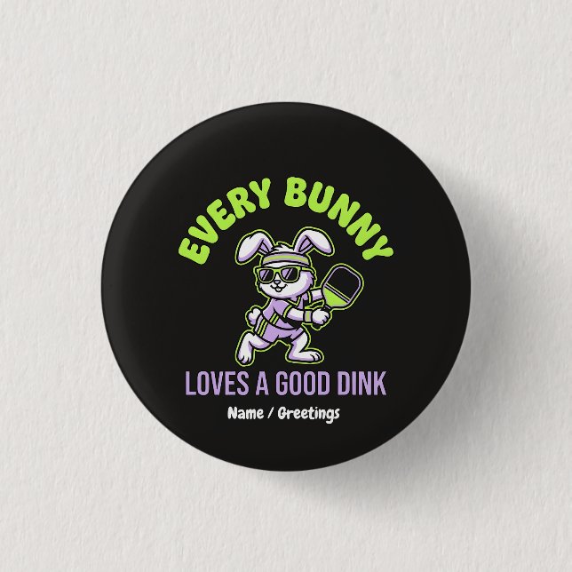 Lustiger Ostern-Pickleball-Jeder Hase liebt einen  Button (Vorderseite)