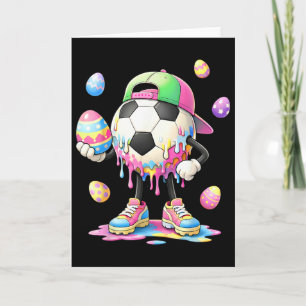 Lustiger Ostertag Fußball Eis Drip Jungen Kinder Karte